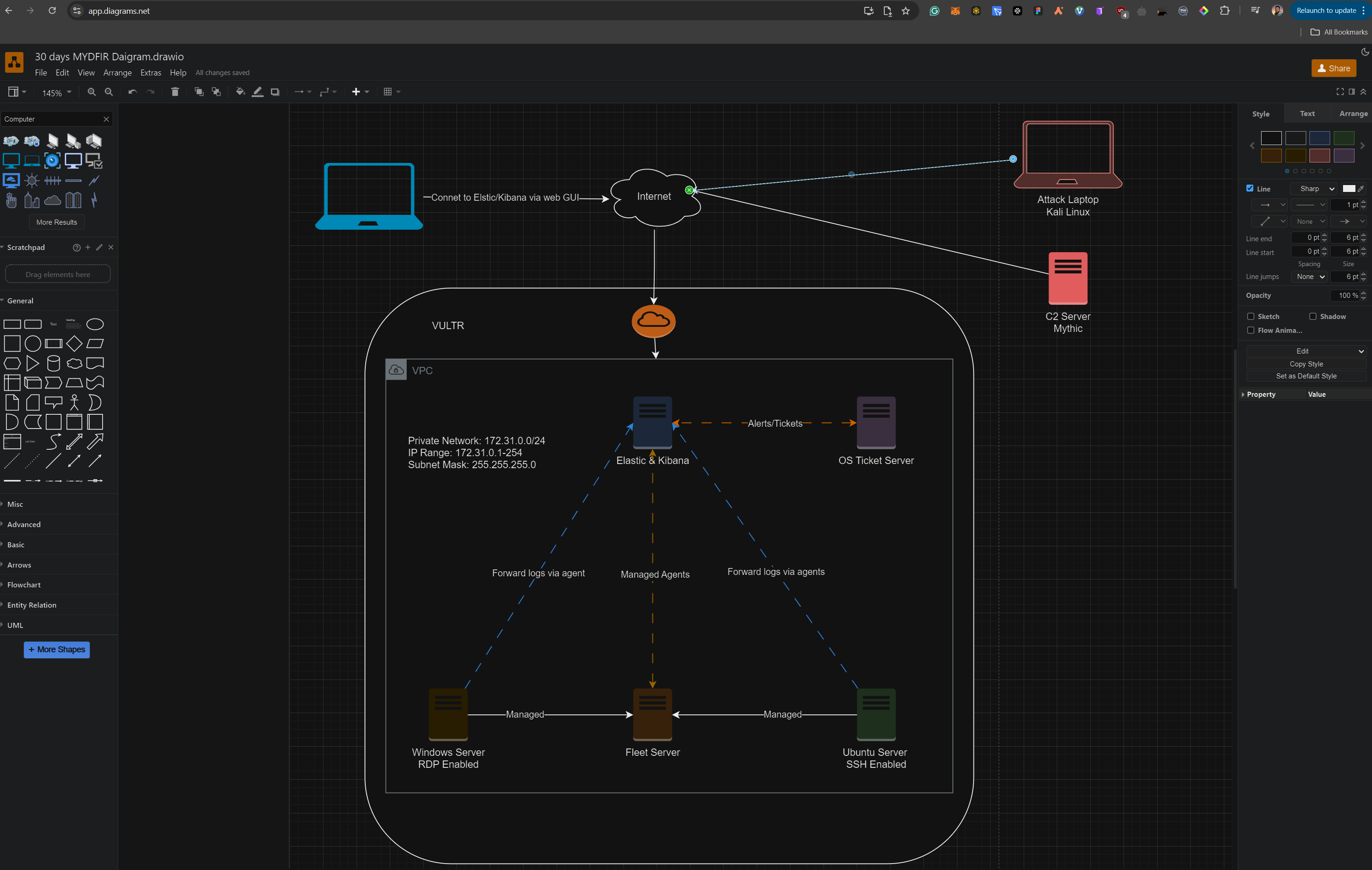 Working with Draw.io on Day 1