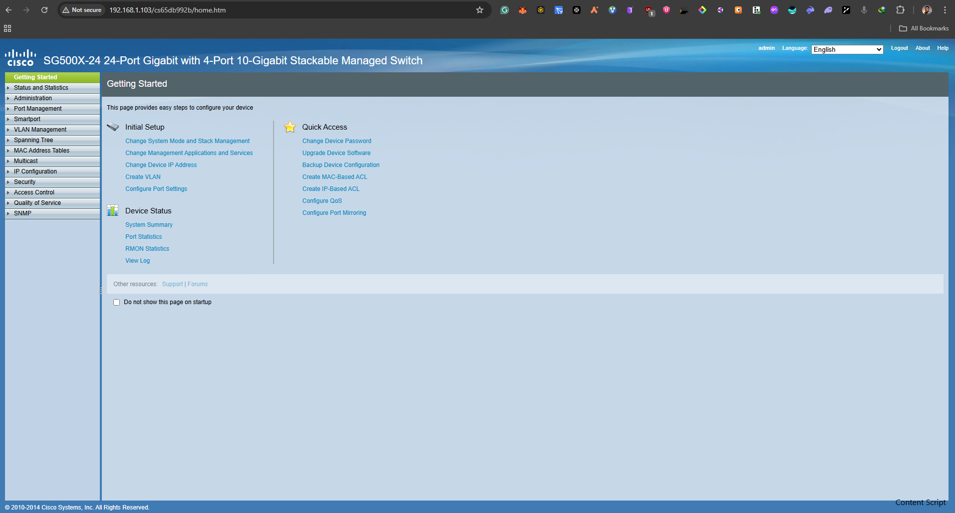 Switch Management Interface